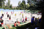 Ein dorf beacht Volleyball