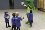 Tabaluga bei den Volleyballern Quierschied