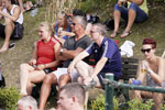 Ein Dorf beacht Volleyball